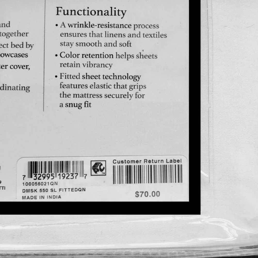 new SOLID WHITE Charter Club 550 TC 100% Cotton 18” Deep Queen Fitted Sheet